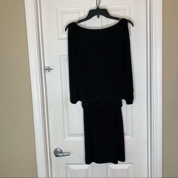 Jessica Simpson Open Back Drop Waist Black Dress Size 10 - Picture 2 of 12